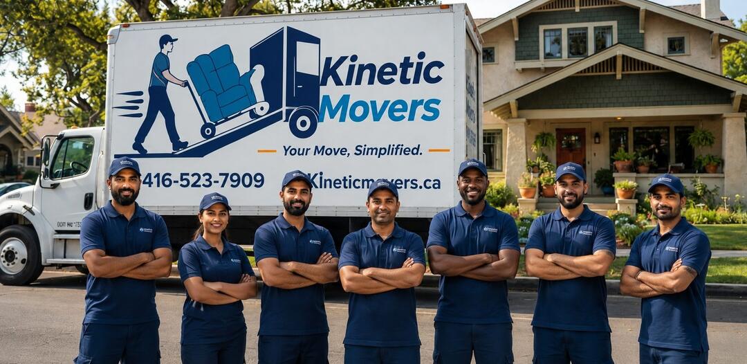 Kinetic Movers moving truck and uniformed crew ready to serve the GTA and across Canada
